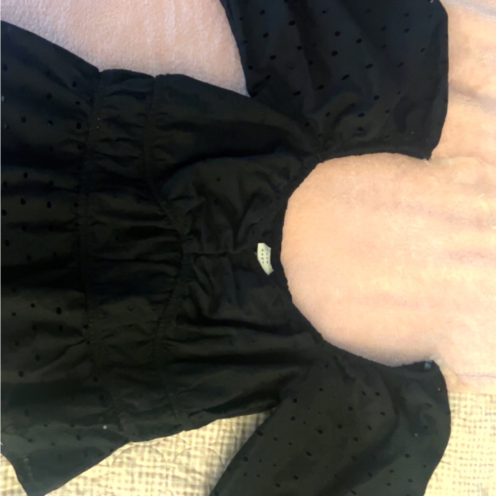 Target Black Eyelet Top